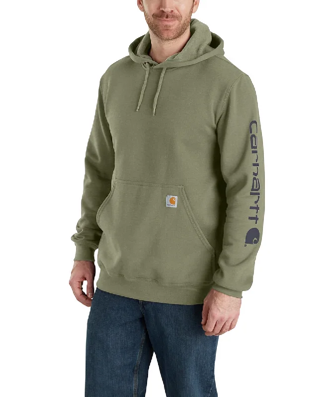New Arrival Carhartt Midweight Logo Hooded Sweatshirt - Dusty Olive