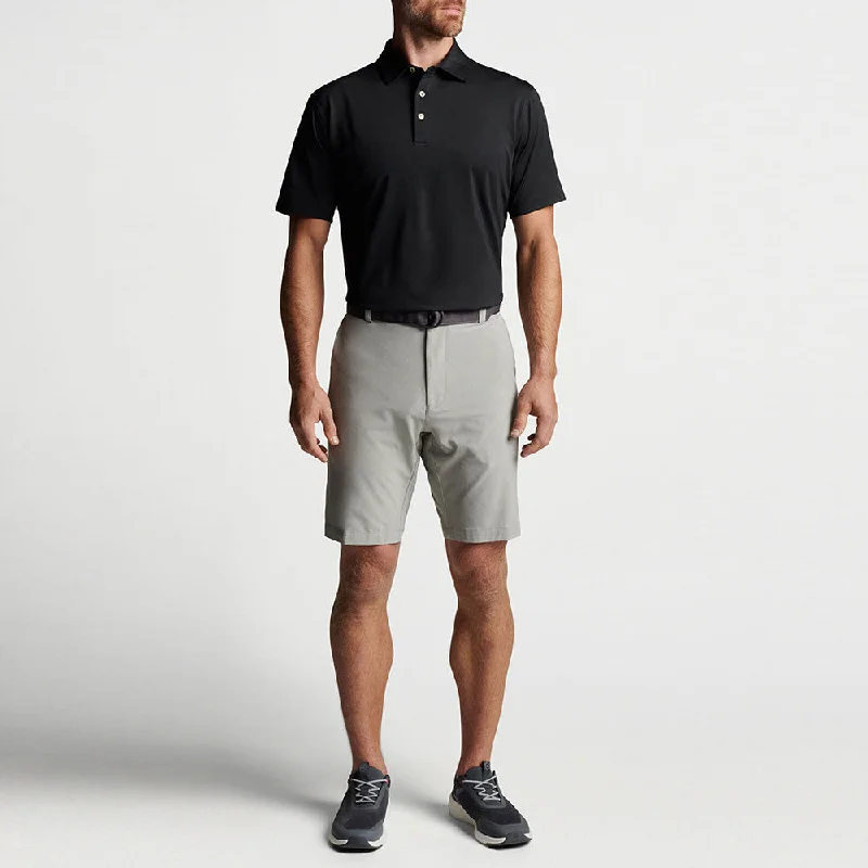 Weekend Bargains to Relish Peter Millar Solid Stretch Jersey Sean Self Collar Polo Shirt - Black*