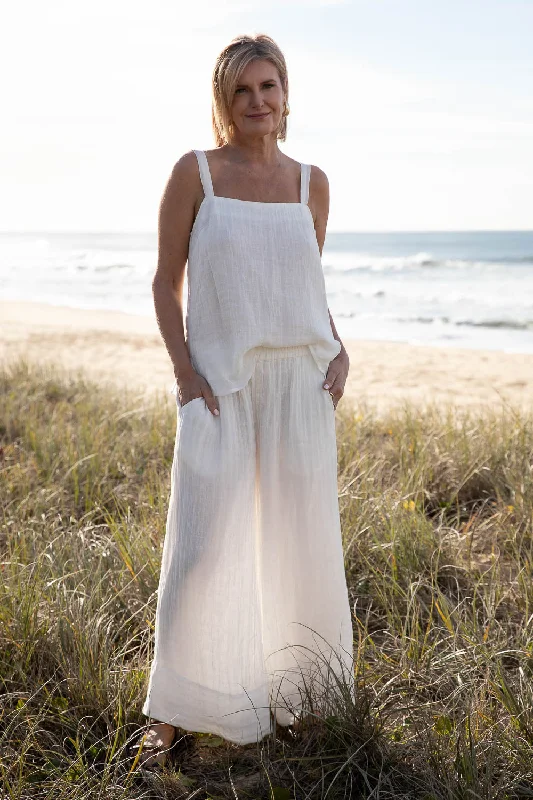 Weekend Offers That Shine Arana Linen Pant - Off White