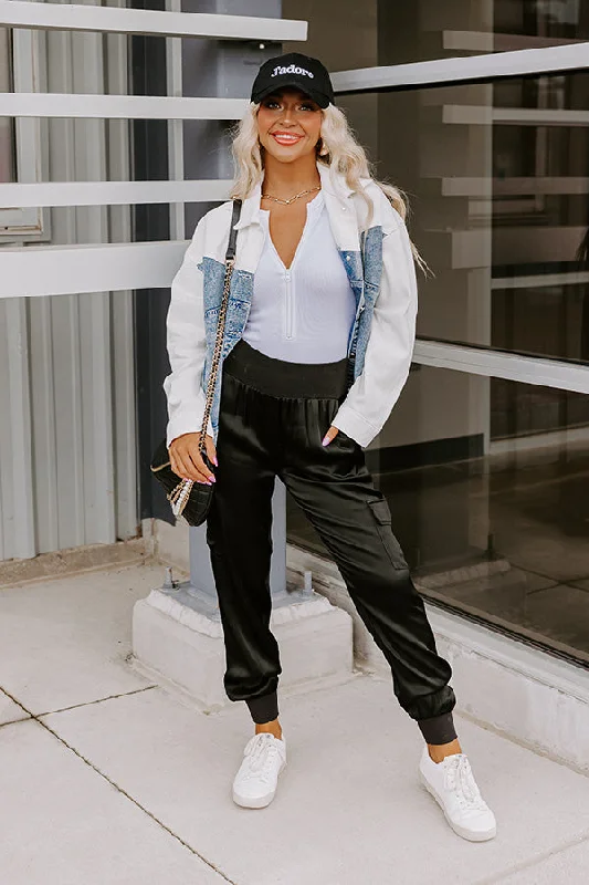 Weekend Bargains to Snag Miles To Go High Waist Satin Joggers