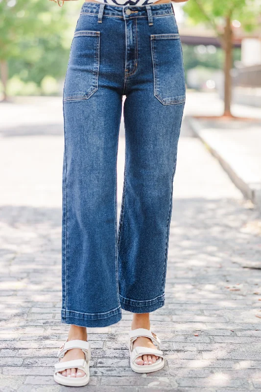Weekend Savings Extravaganza In A Dream Dark Wash Wide Leg Jeans