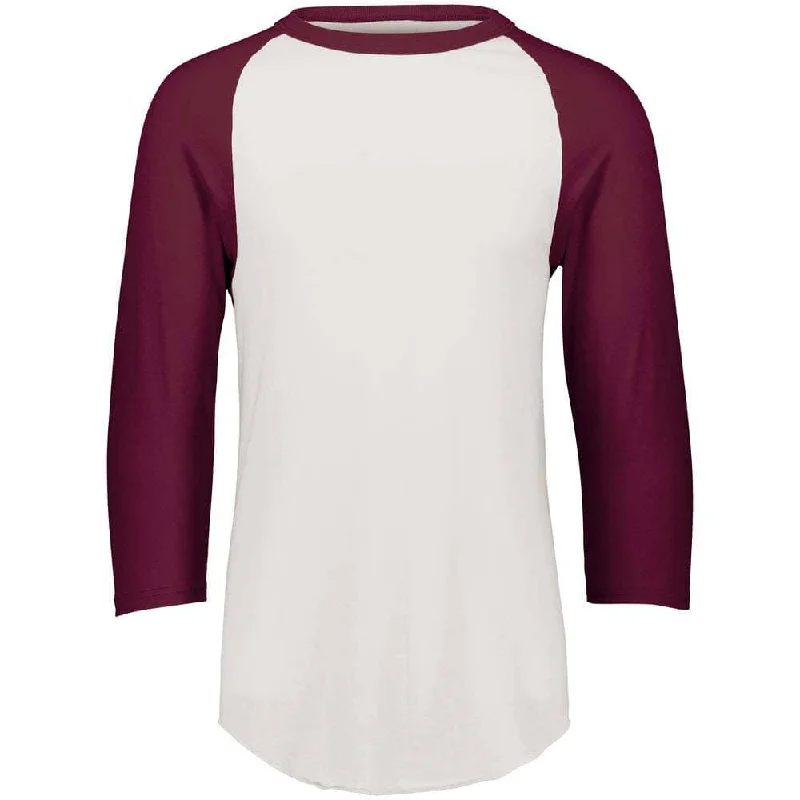 Time-Limited Offer 3-4 Sleeve Retro 2.0 Baseball Jersey White-Maroon