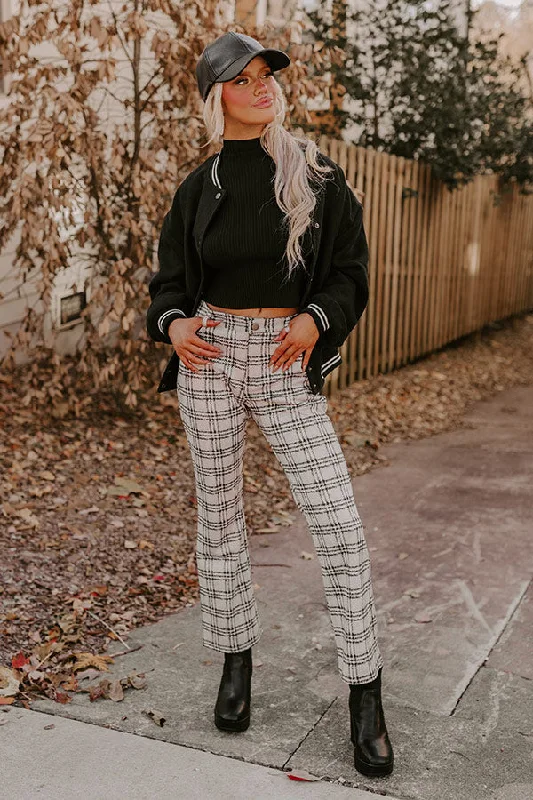 Now or Never The Holtz High Waist Plaid Pants