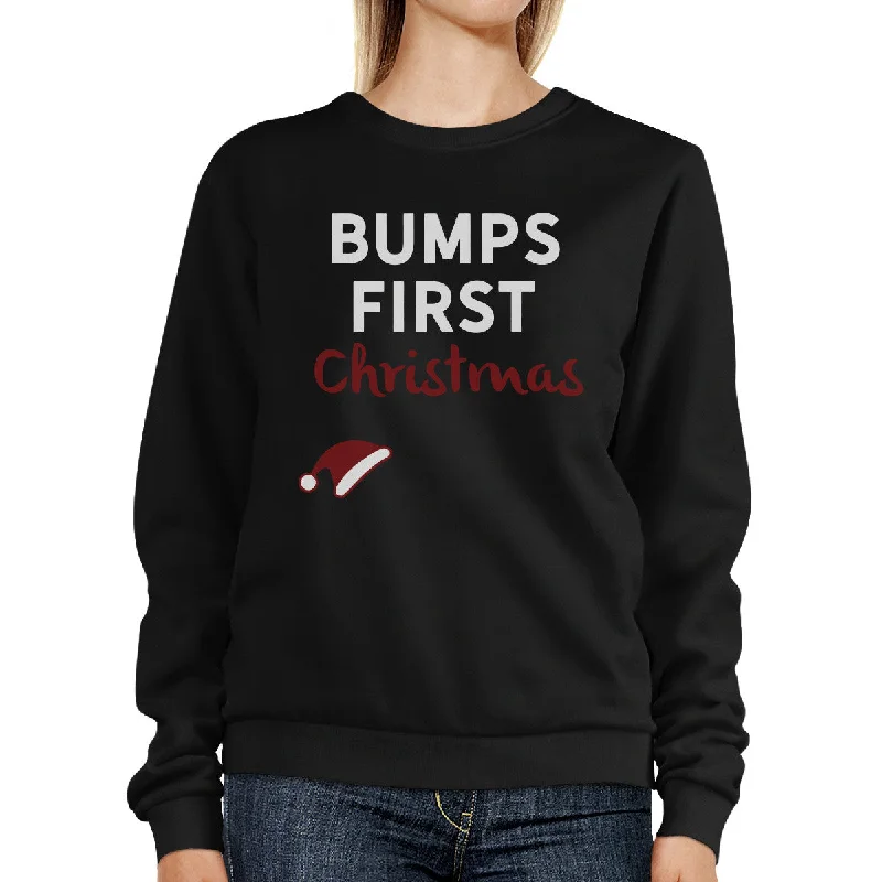 Crazy Deals Bumps First Christmas Sweatshirt Christmas Gift For Pregnant Women