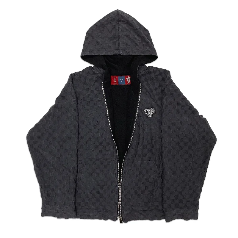 Fantastic Offers 1997shell Reversible Checkered Full-Zip Hoodie