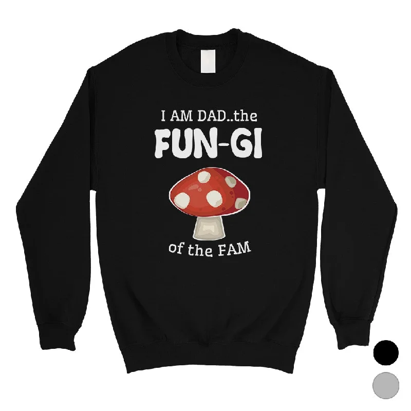 Major Savings Fungi Dad Mushroom Mens/Unisex Fleece Sweatshirt Silly Gift For Dad