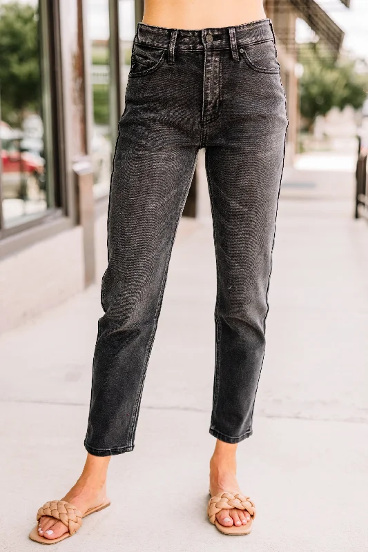 Take Action KanCan: Remember It Well Washed Black High Rise Cropped Jeans