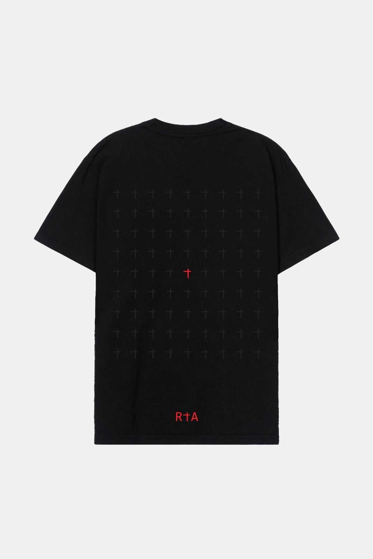 LIAM TEE | BLACK RED RIP CROSS