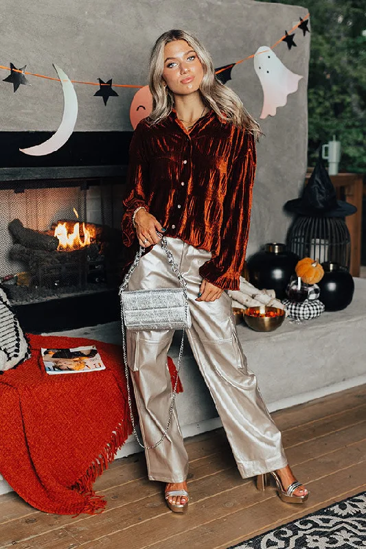 Weekend Discounts Worth Grabbing The Hannah High Waist Metallic Cargo Pants