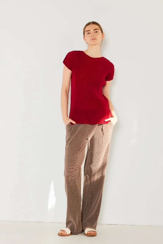 Weekend Deals to Brighten Your Day Marina West Swim Rib Pleated Elastic-Waist Wide Leg Pants