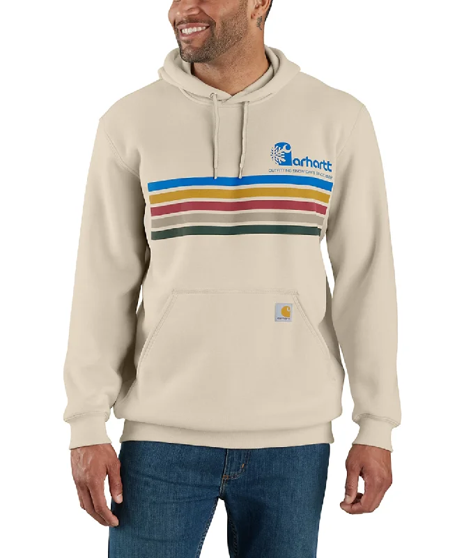 Carhartt Men's Midweight Stripe Graphic Sweatshirt - Oat Milk