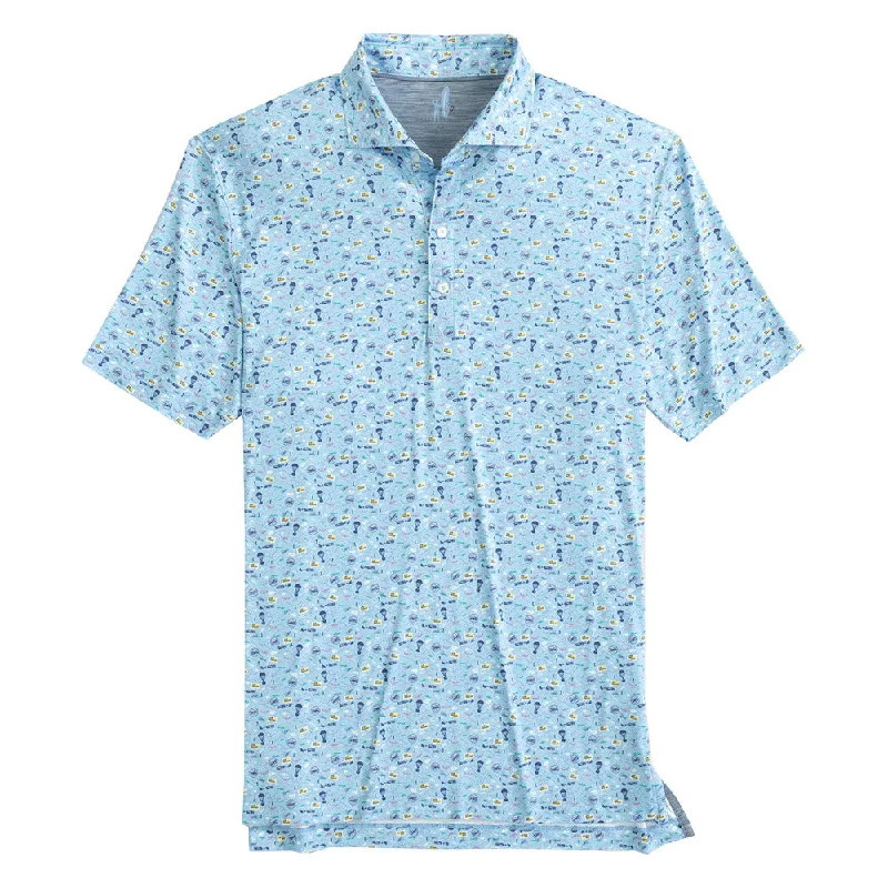 Unwind with Weekend Discounts Johnnie-O Air Mail Prep-formance Polo Shirt - Gulf Blue