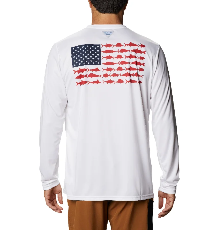 Men's Terminal Tackle PFG Fish Flag Long Sleeve Shirt