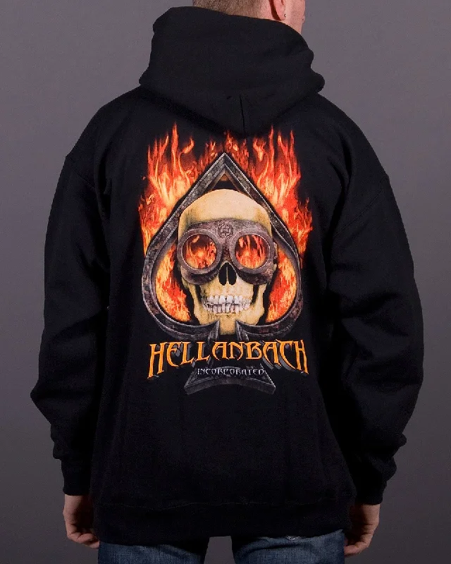 Huge Discounts Burning Ace Hooded Pullover