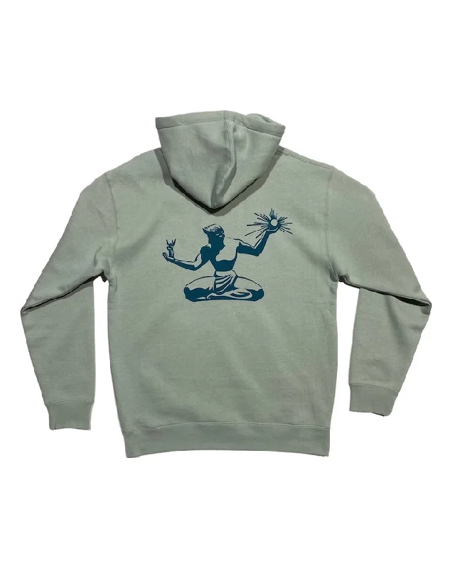 Act Fast Ink Detroit Premium Heavyweight Spirit Of Detroit  Hoodie - Sage