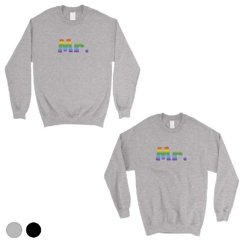 LGBT Mr. Mr. Rainbow Matching Couple SweatShirts