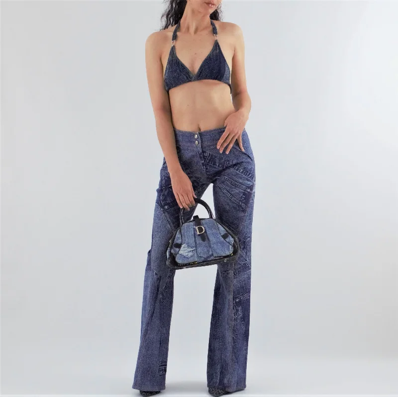 Major Deal Trompe l'oeil denim pants Dior by Galliano, S/S 2000 - S/M