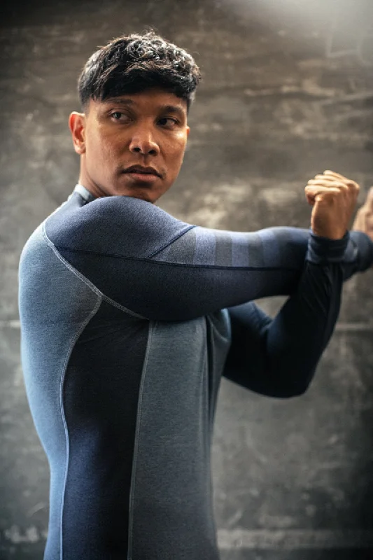 TIME-Limited Offer &SONS Basic Training Long Sleeve Tee Navy Marl