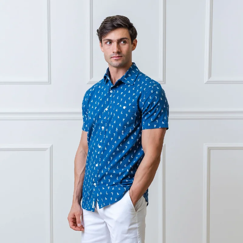 Seersucker Short Sleeve Button Down Shirt