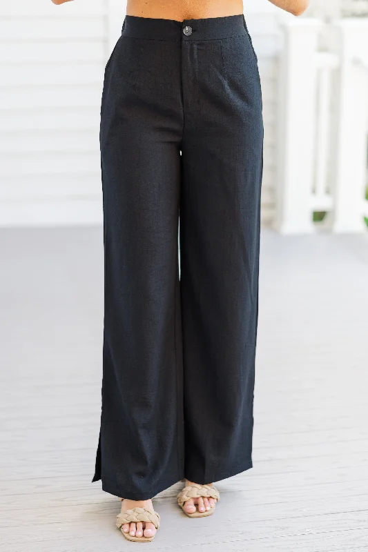 Time-Sensitive It's Your Day Black Pants