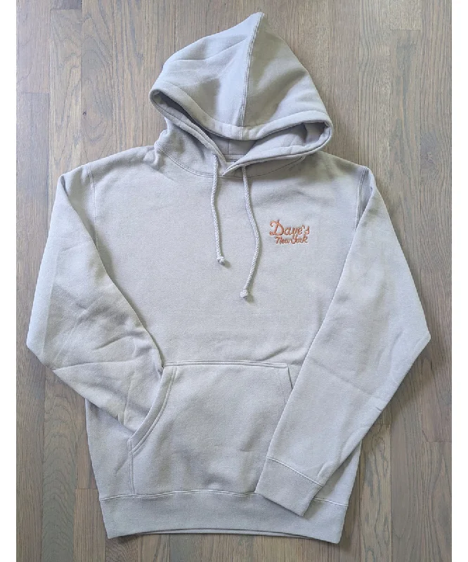 Deal of the Day Dave's New York Vintage Logo Hooded Sweatshirt - Cement