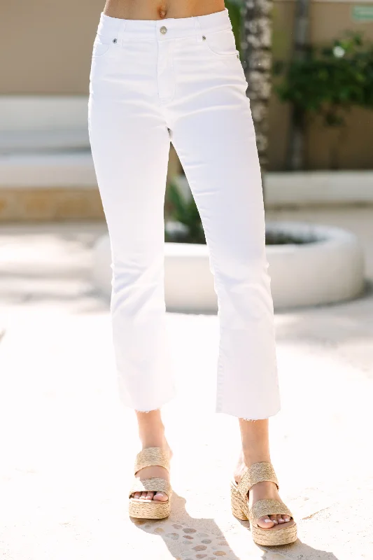 Weekend Savings Spree Feeling Your Best White Straight Leg Jeans