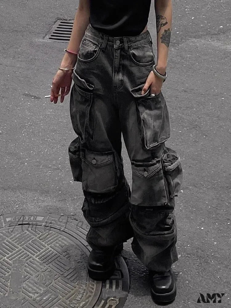 Weekend Shopping Made Better Halloween Pants Baggy Y2K Goth Cyber