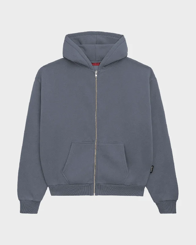 Oversized Zip-Hoodie Grey (Stone Washed)