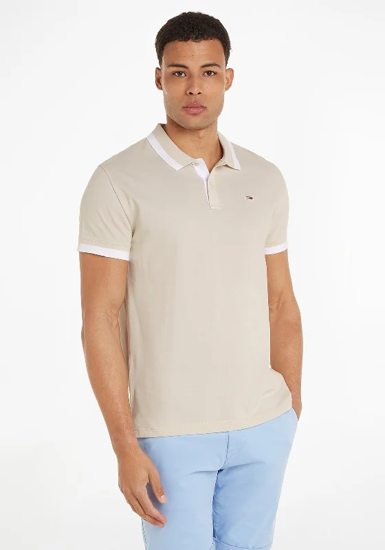 Huge Savings Tommy Jeans Tipped Polo Shirt, Newsprint