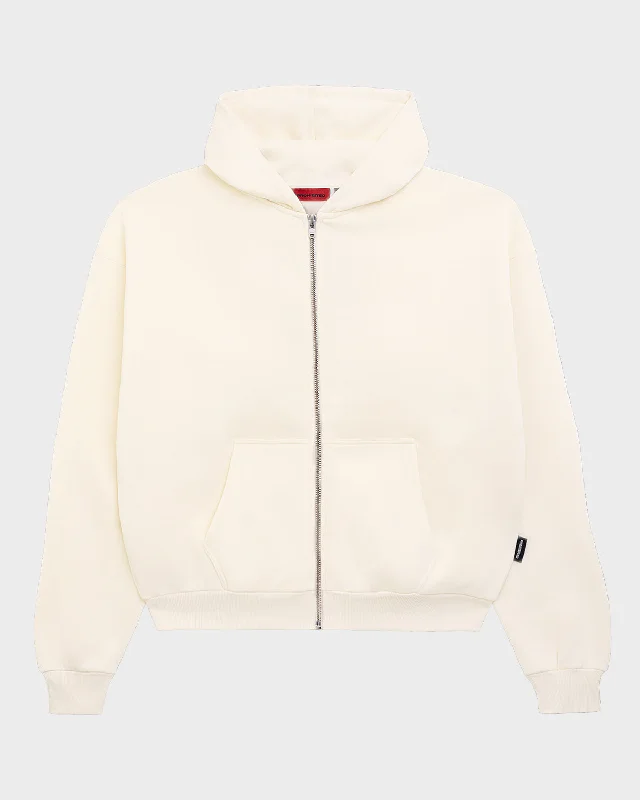 Oversized Zip-Hoodie Cream