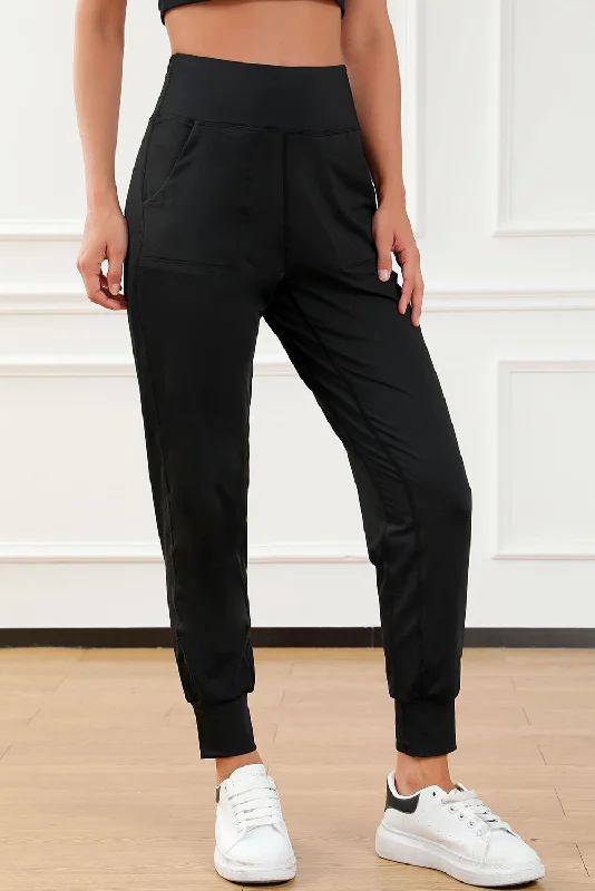 Weekend Offers That Shine High Waist Joggers with Pockets