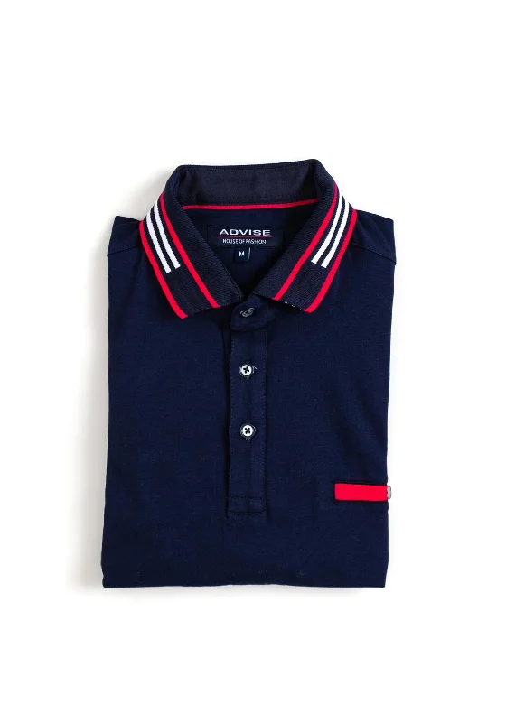 Exclusive Offers Advise Contrast Trim Polo Shirt, Navy