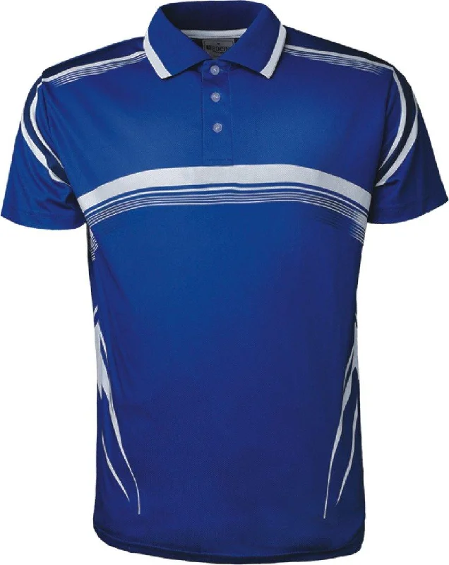 Daily Deals Sublimated Golf Polo - Royal/White