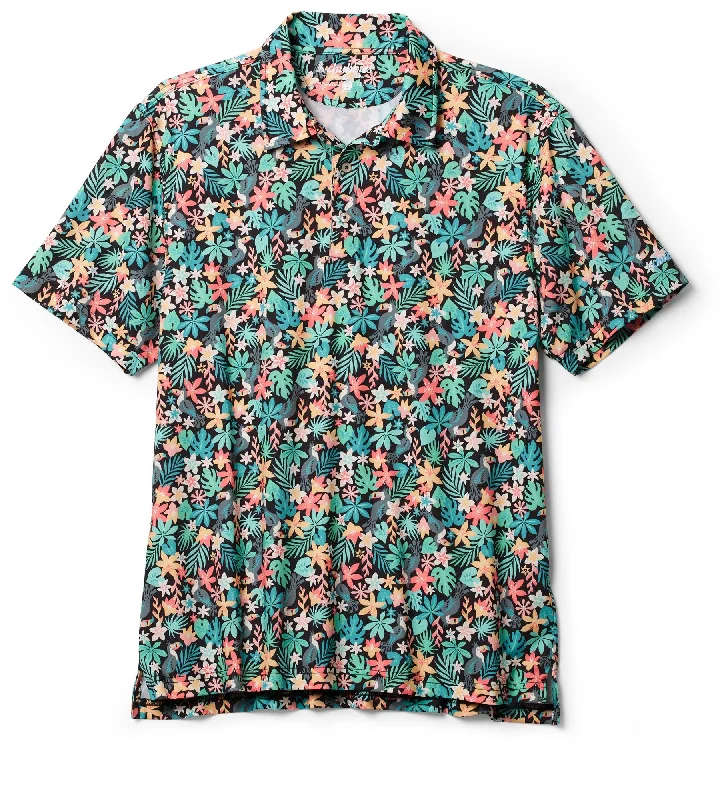 Special Discount Chubbies The Bloomerang Performance Polo Shirt - Black