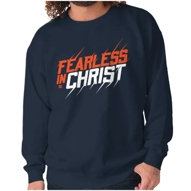 Deal Frenzy Fearless in Christ Crewneck Sweatshirt
