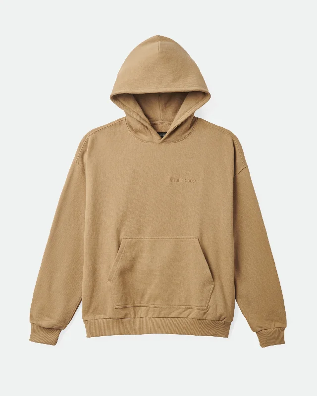 Embroidered Heavyweight Oversized Hoodie in Tiger's Eye