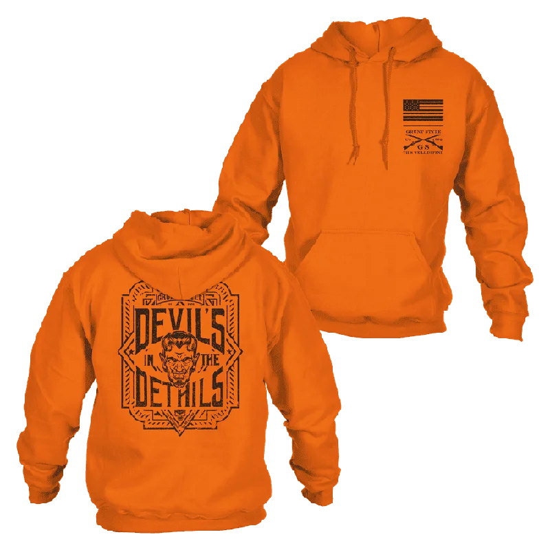 Best Bargains Devils In The Details Hoodie - Safety Orange