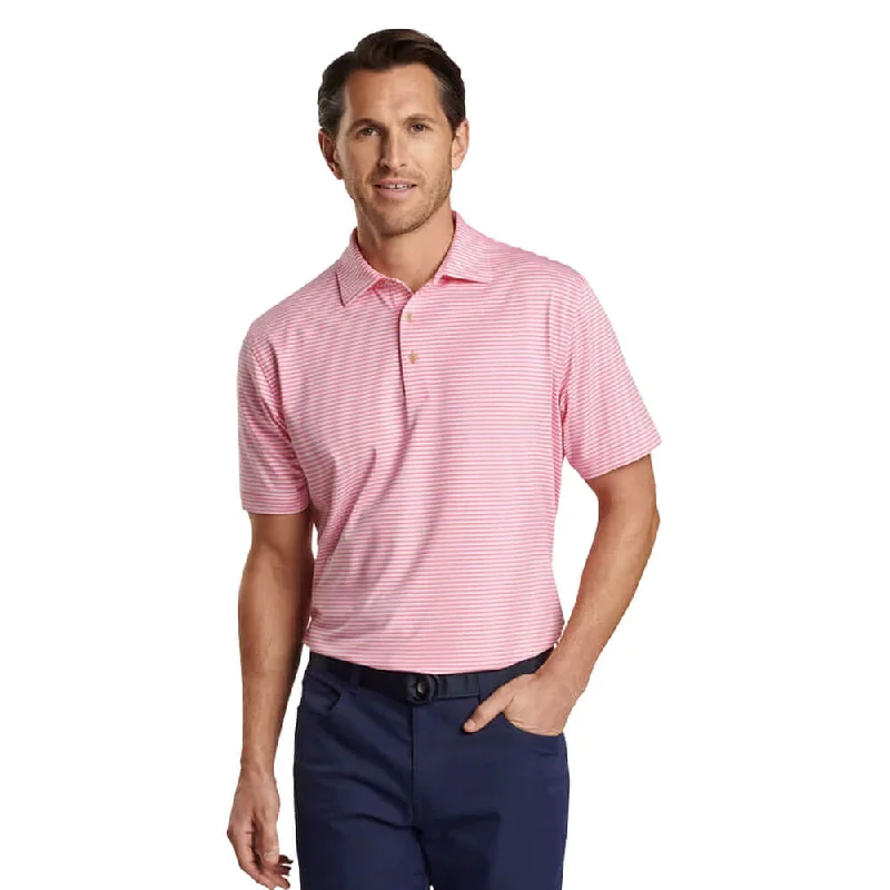 Massive Deal Peter Millar Cedar Performance Jersey Polo Shirt - Hula Pink
