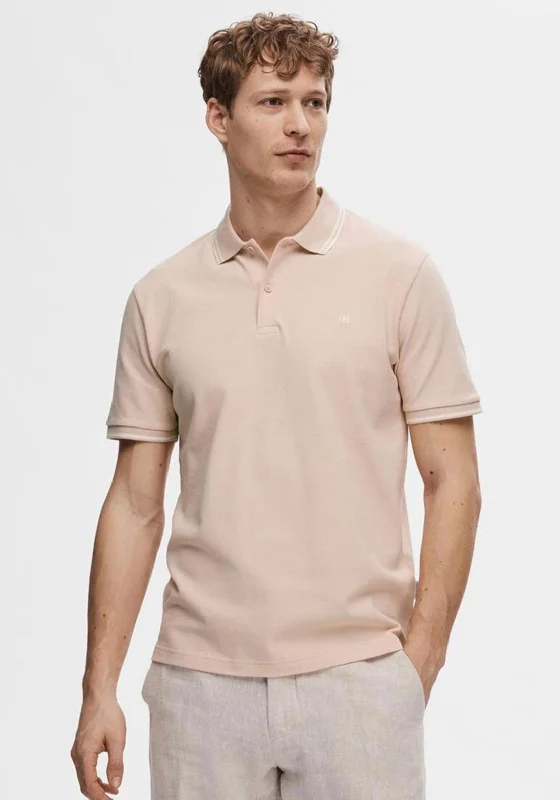 Major Deal Selected Homme Dante Sports Polo Shirt, Cameo Rose