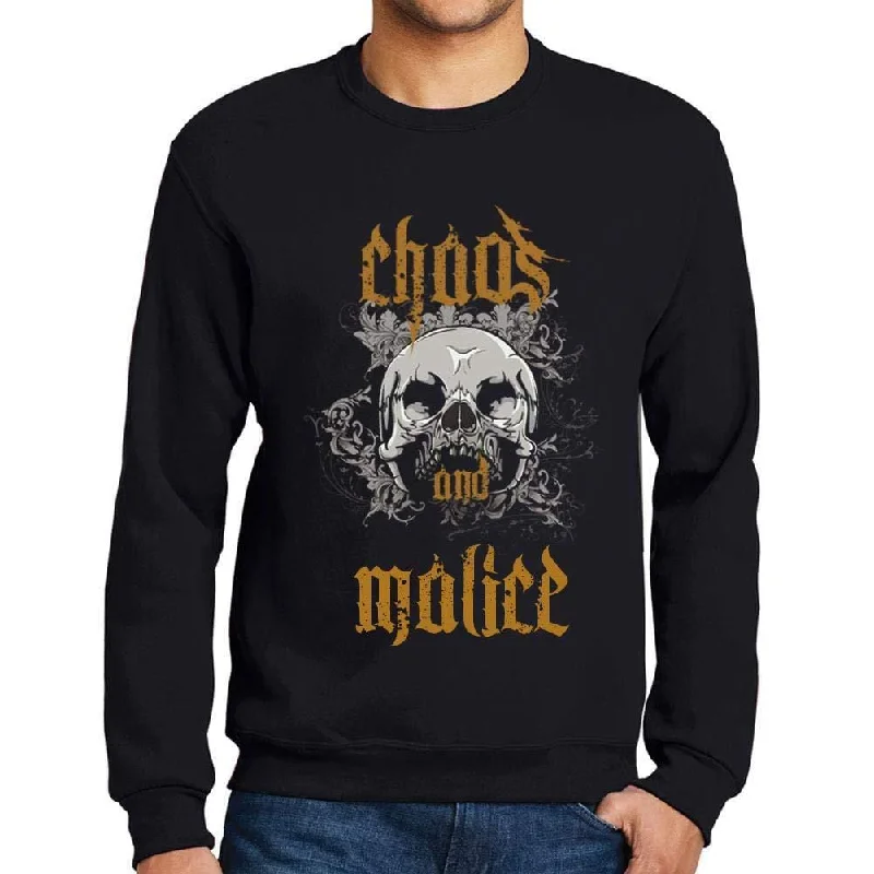 Ultrabasic - Homme Imprimé Graphique Sweat-Shirt Chaos and Malice Noir Profond