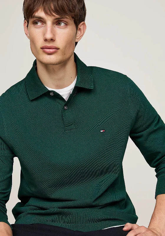 Take Advantage Tommy Hilfiger 1985 Collection Long Sleeve Polo Shirt, Ornamental Green Take Advantage Tommy Hilfiger 1985 Collection Long Sleeve Polo Shirt, Ornamental Green