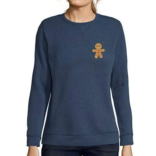 Deal Alert Ultrabasic - Femme Graphique Little Biscuit Sweatshirt Action de Grâces Xmas Cadeau Idées Tee Denim