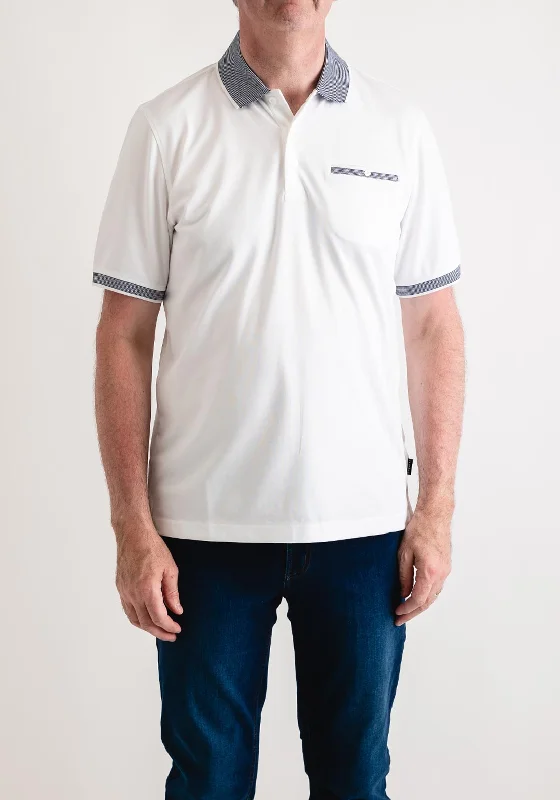 Weekend Specials to Delight Bugatti Pocket Polo Shirt, White