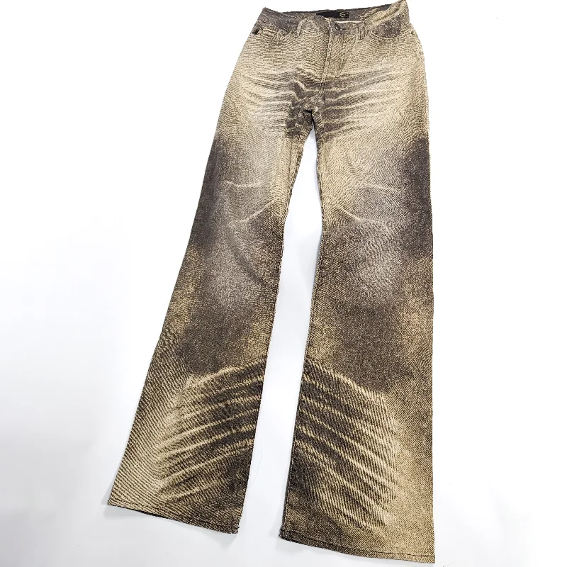 Weekend Specials to Celebrate Roberto Cavalli gold khaki wash jeans - S