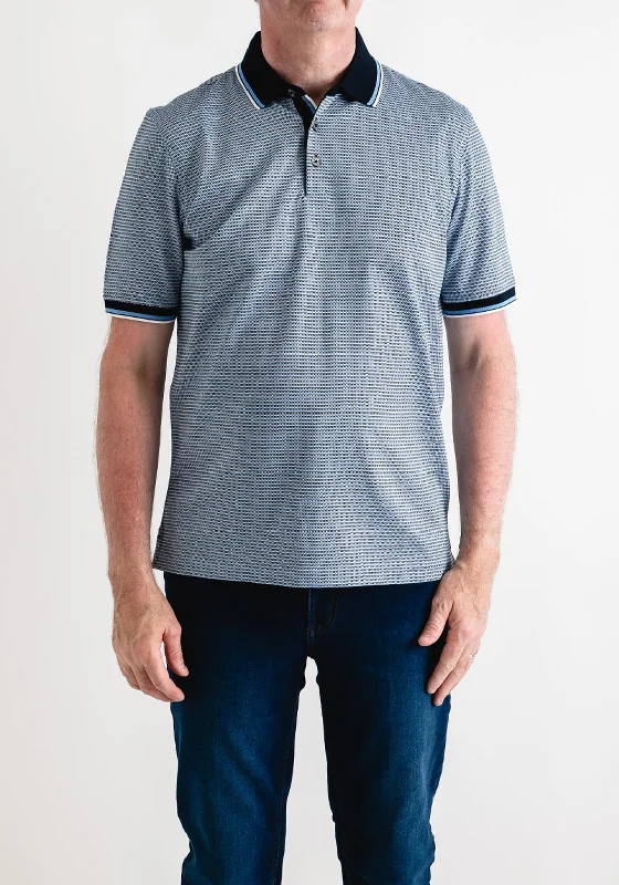 Price Smash Bugatti Printed Polo Shirt, Blue