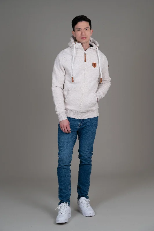 Markdown Madness Zeus Heather Oatmeal Full-Zip Hoodie
