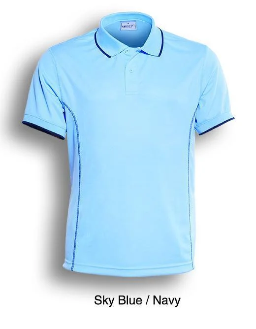 Price Slash Essentials Golf S/S Polo - Sky/Navy