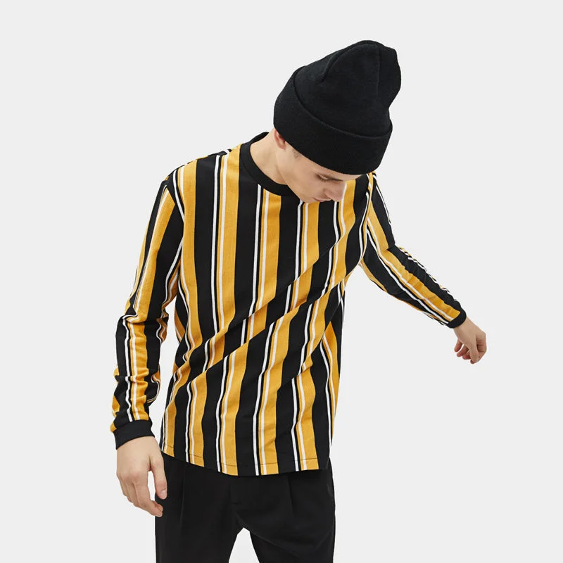 Best Bargains BRK Black Mustard Stripe Sweatshirt (Label Cut) 509