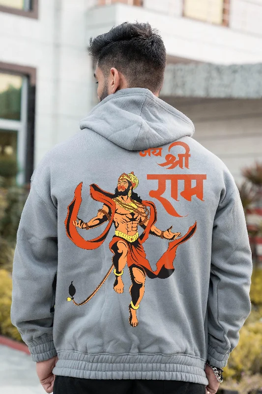 Jai Shree Ram Hanuman Ji Hoodie (DARK GREY)