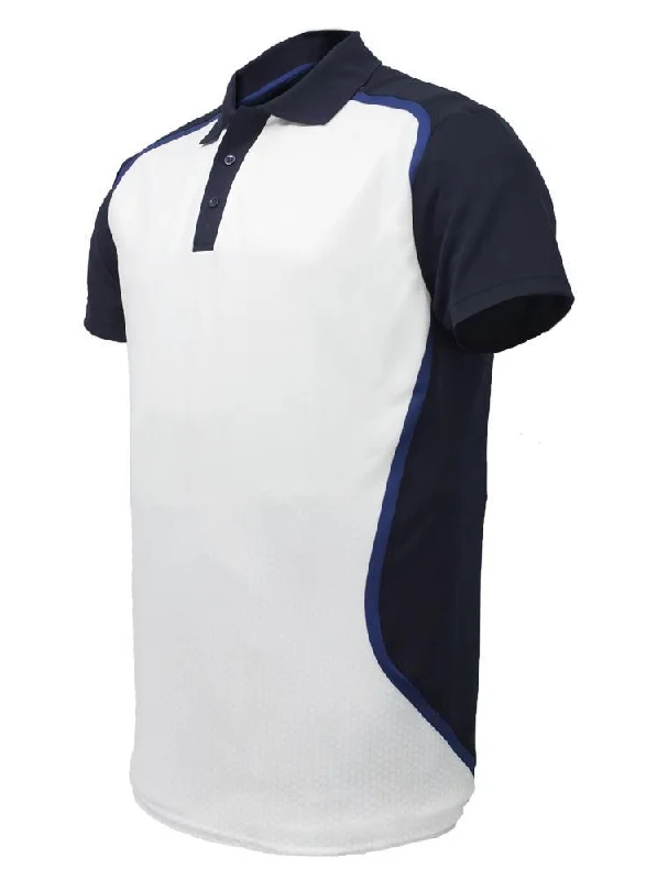 Low Prices Sublimated Sports Golf Polo -White/Black/Navy